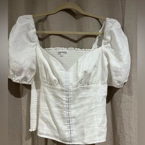 Reformation Rome Linen White Top